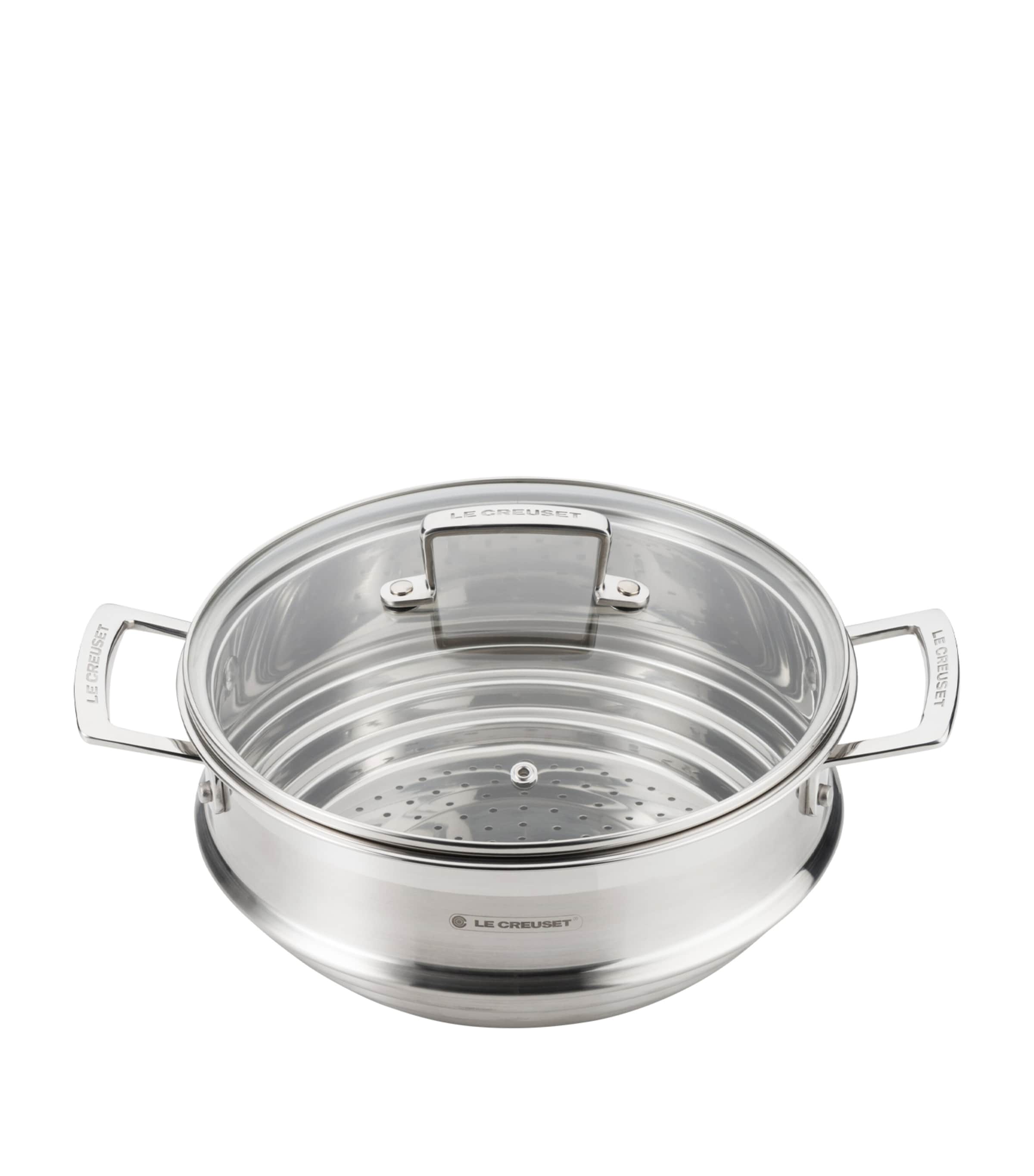 3-Ply Stainless Steel Sauté Multi-Steamer with Glass Lid (24cm)