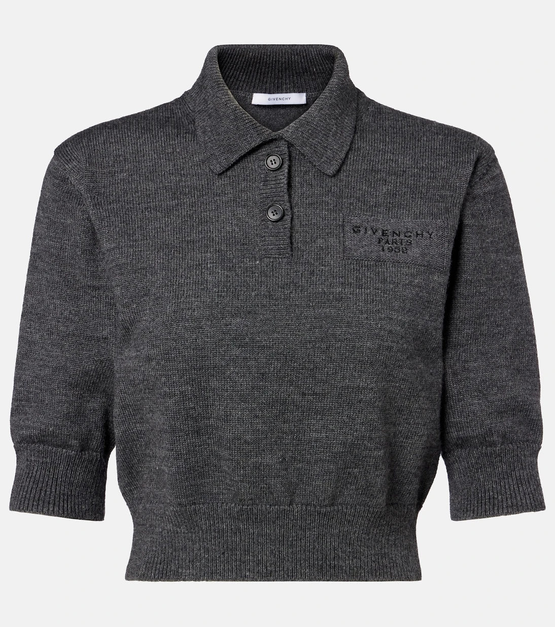 Givenchy - Cropped wool and alpaca polo sweater