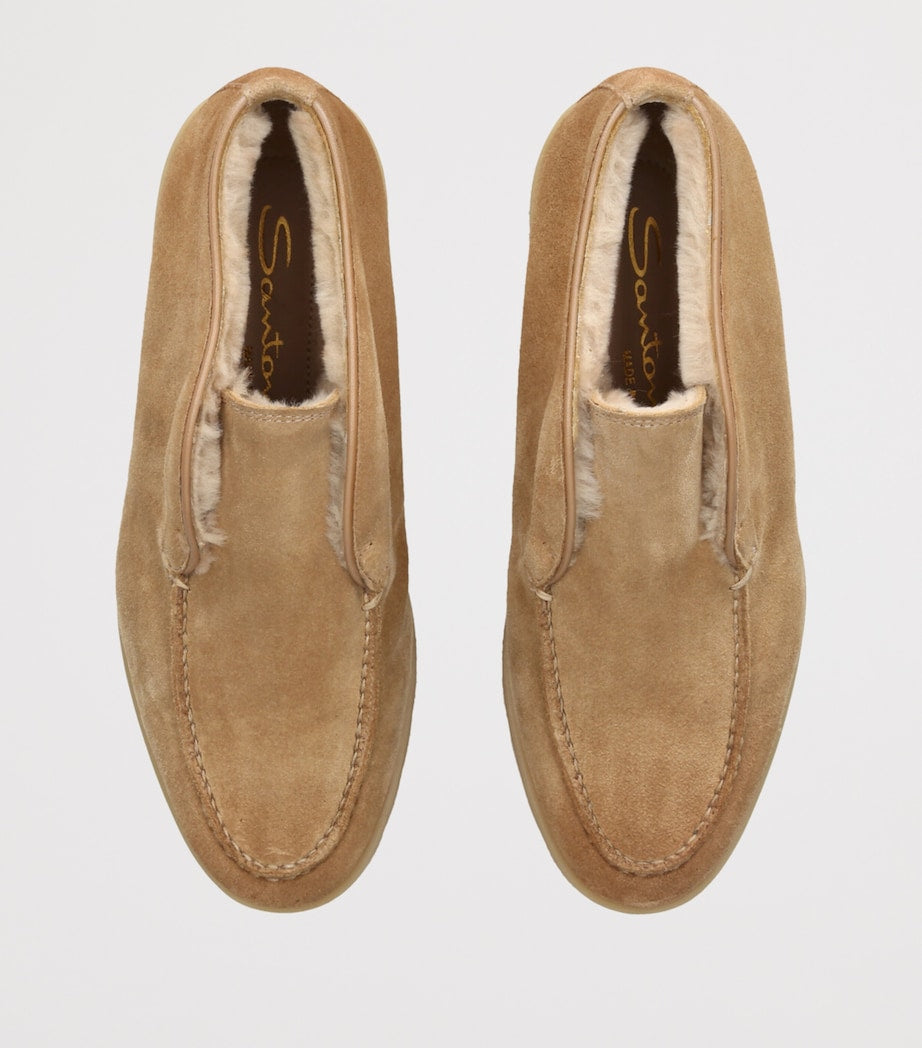 Santoni Brown Suede Andvari Ankle Boots