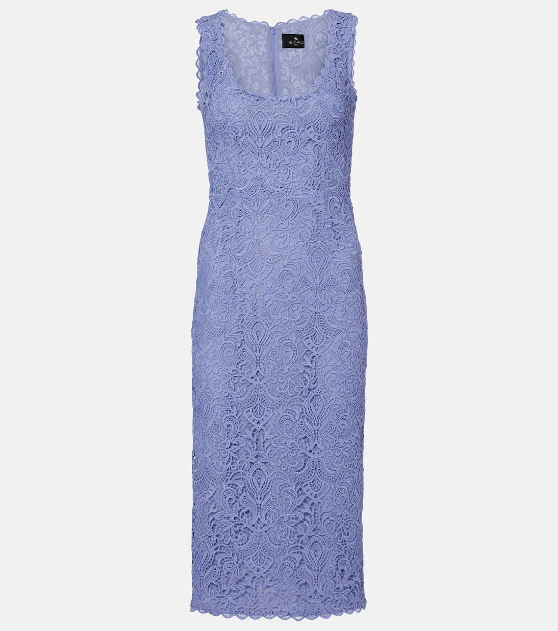 Etro - Macramé scalloped midi dress