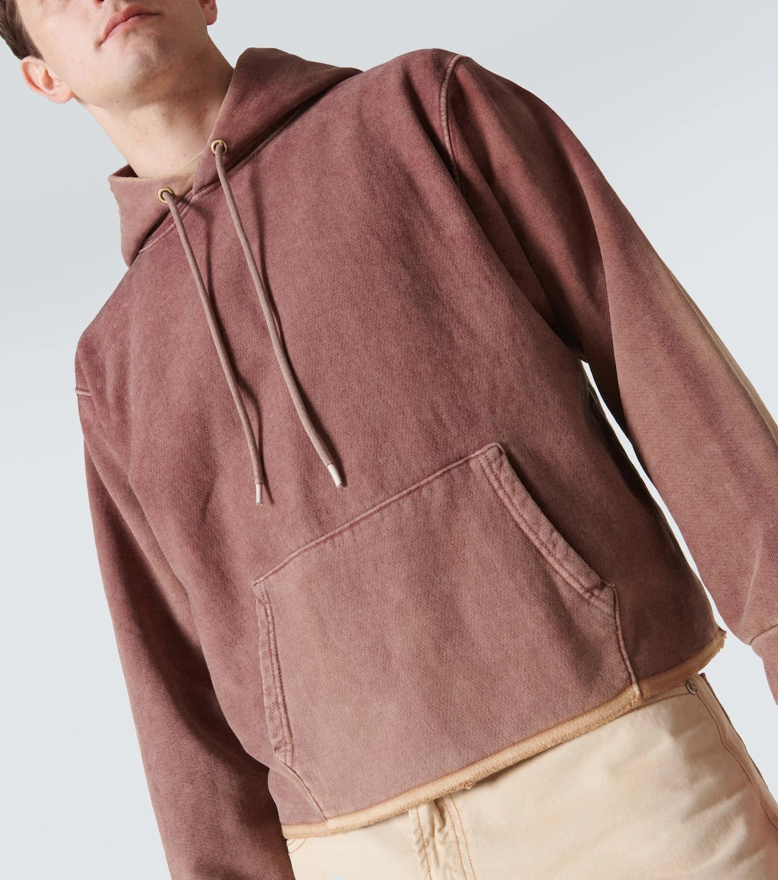 NotSoNormal - Raw Edge cotton fleece hoodie