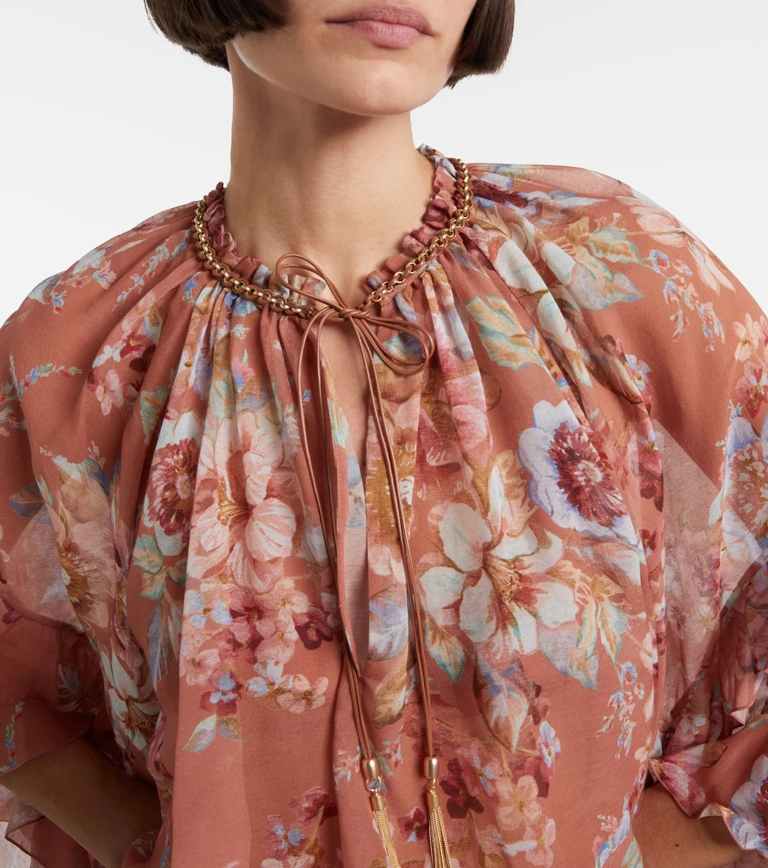 Zimmermann - Awaken floral cotton and silk blouse
