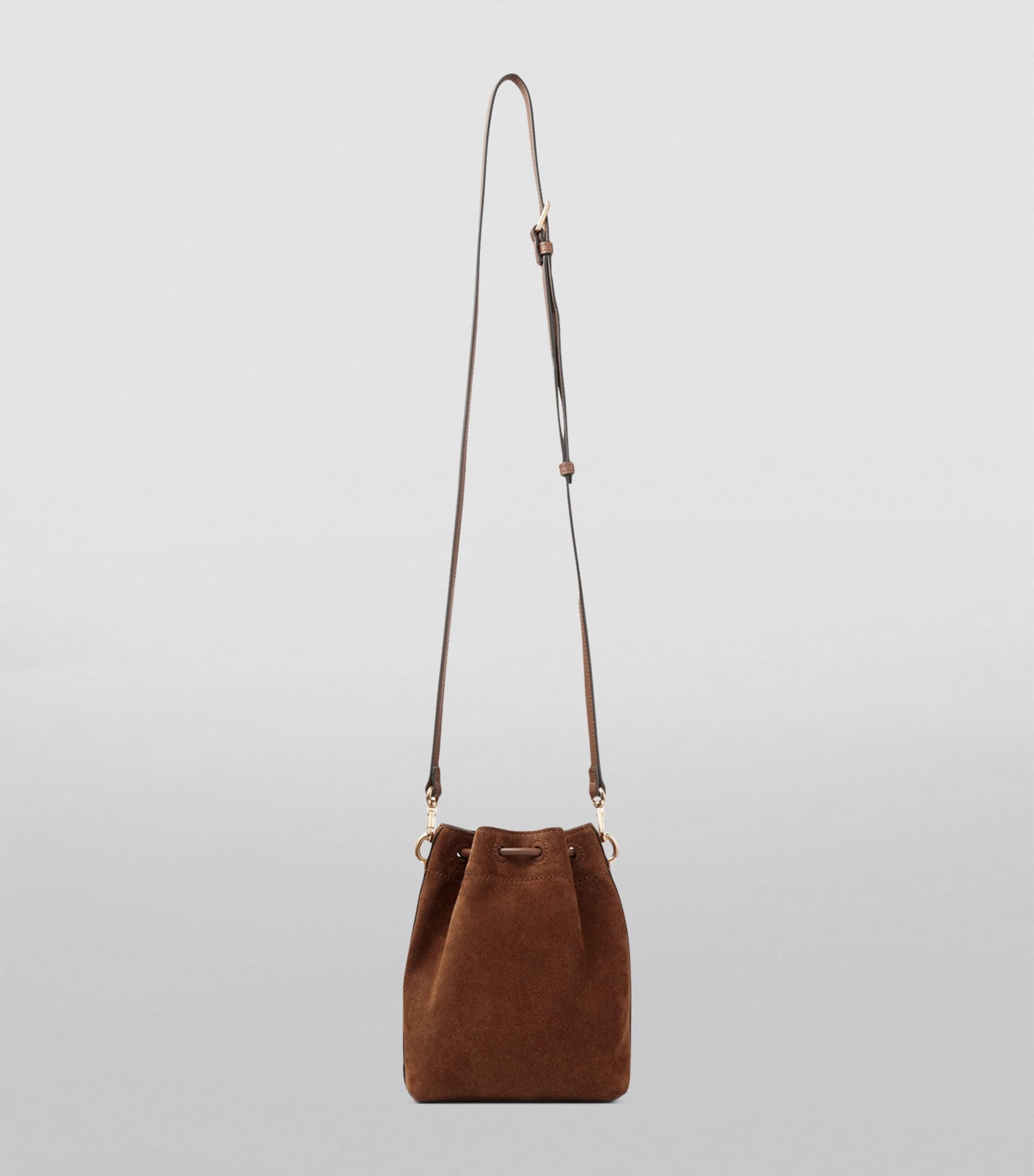 Multi Mini Suede Cinch Bucket Bag
