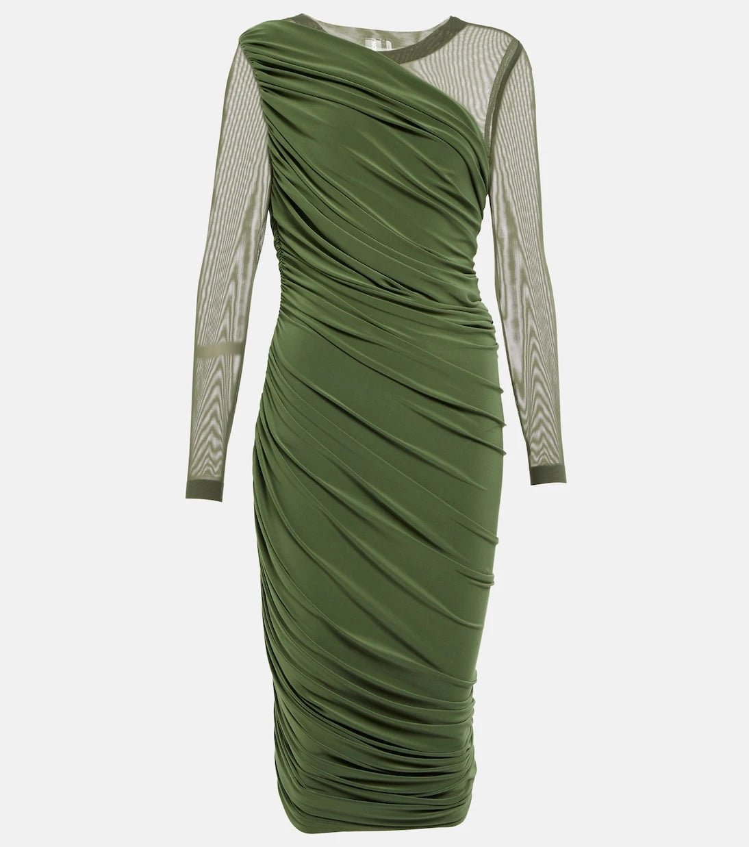 Norma Kamali - Diana ruched jersey midi dress