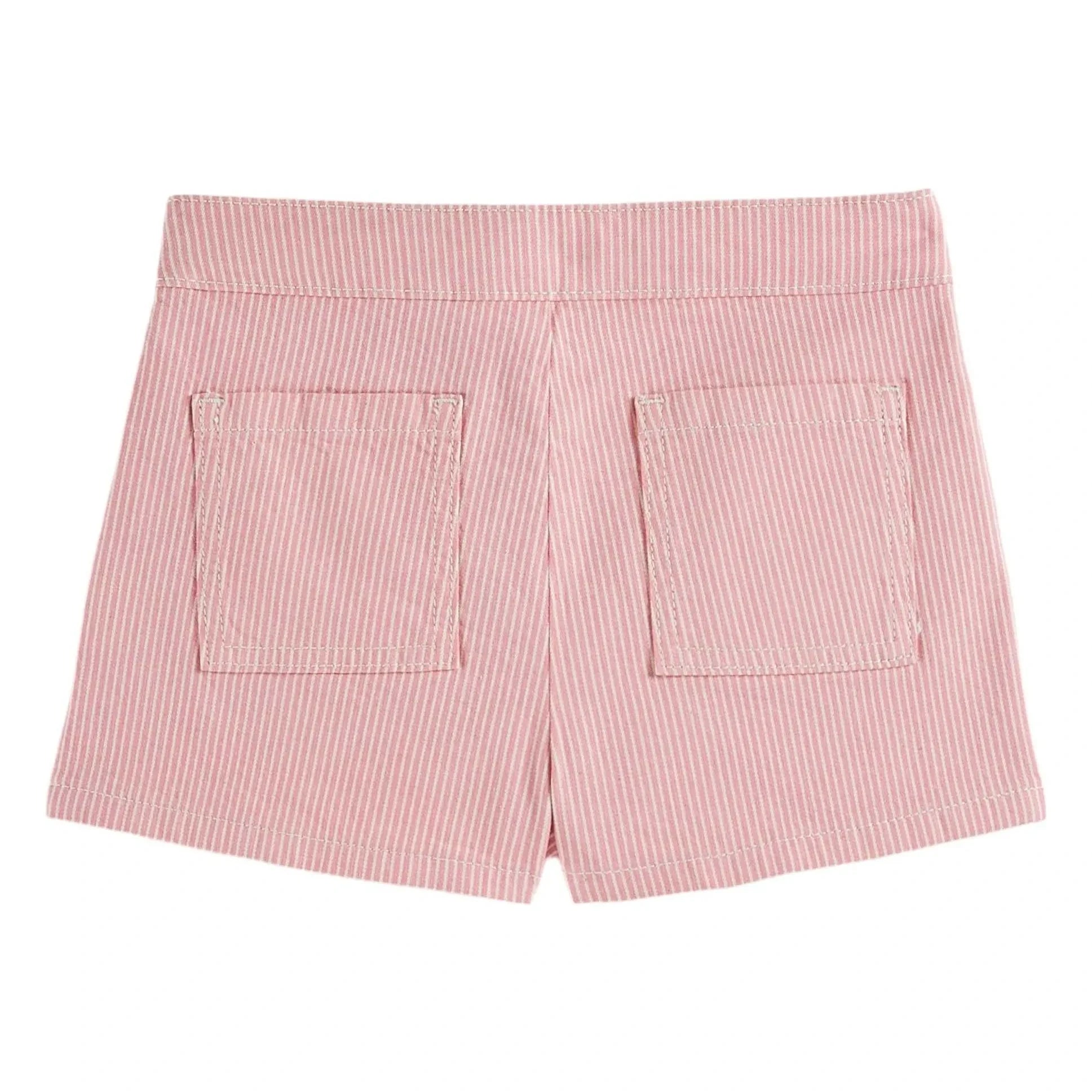 Emile et Ida - Striped Flower Shorts | Pink