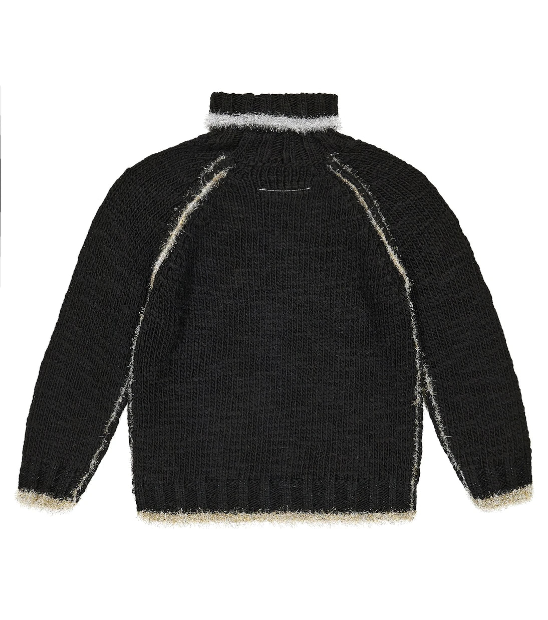 MM6 Maison Margiela Kids - كنزة صوف برقبة عالية عليها شعار