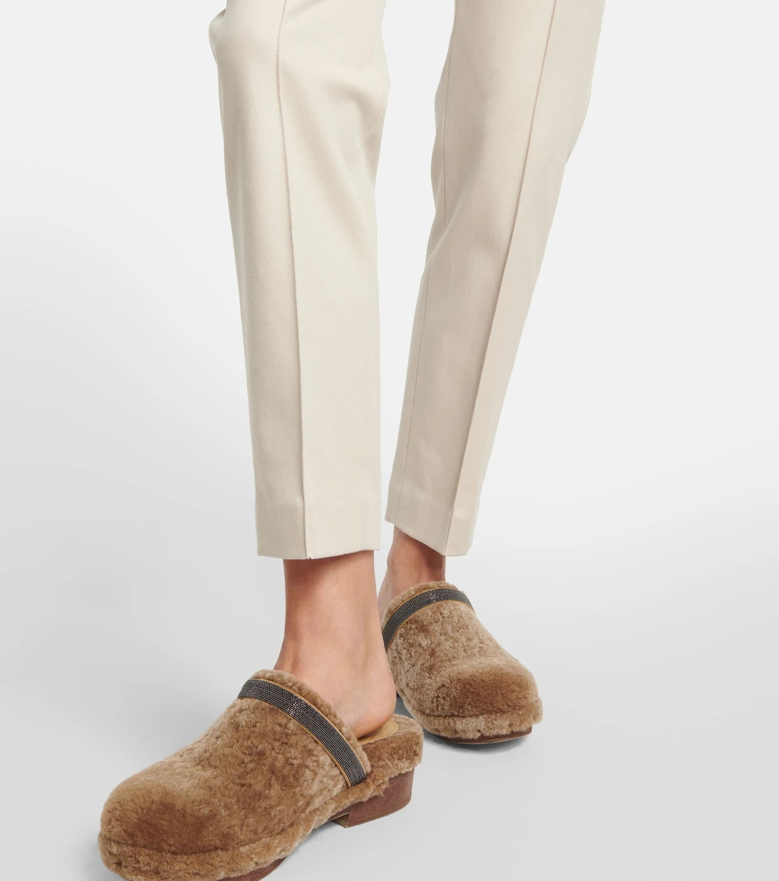 Brunello Cucinelli - Cotton-blend slim pants