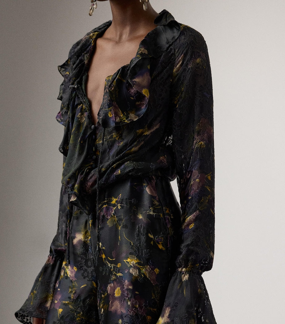 Green Satin Carol Jumpsuit