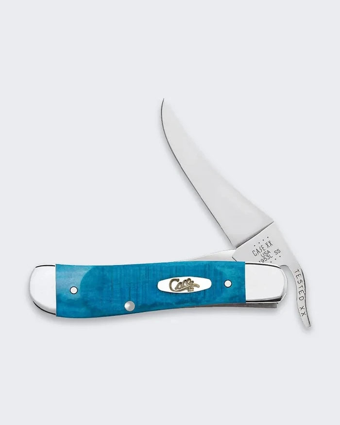 Джобно ножче Case Caribbean Blue Bone Sawcut Jig RussLock 10,7 cm
