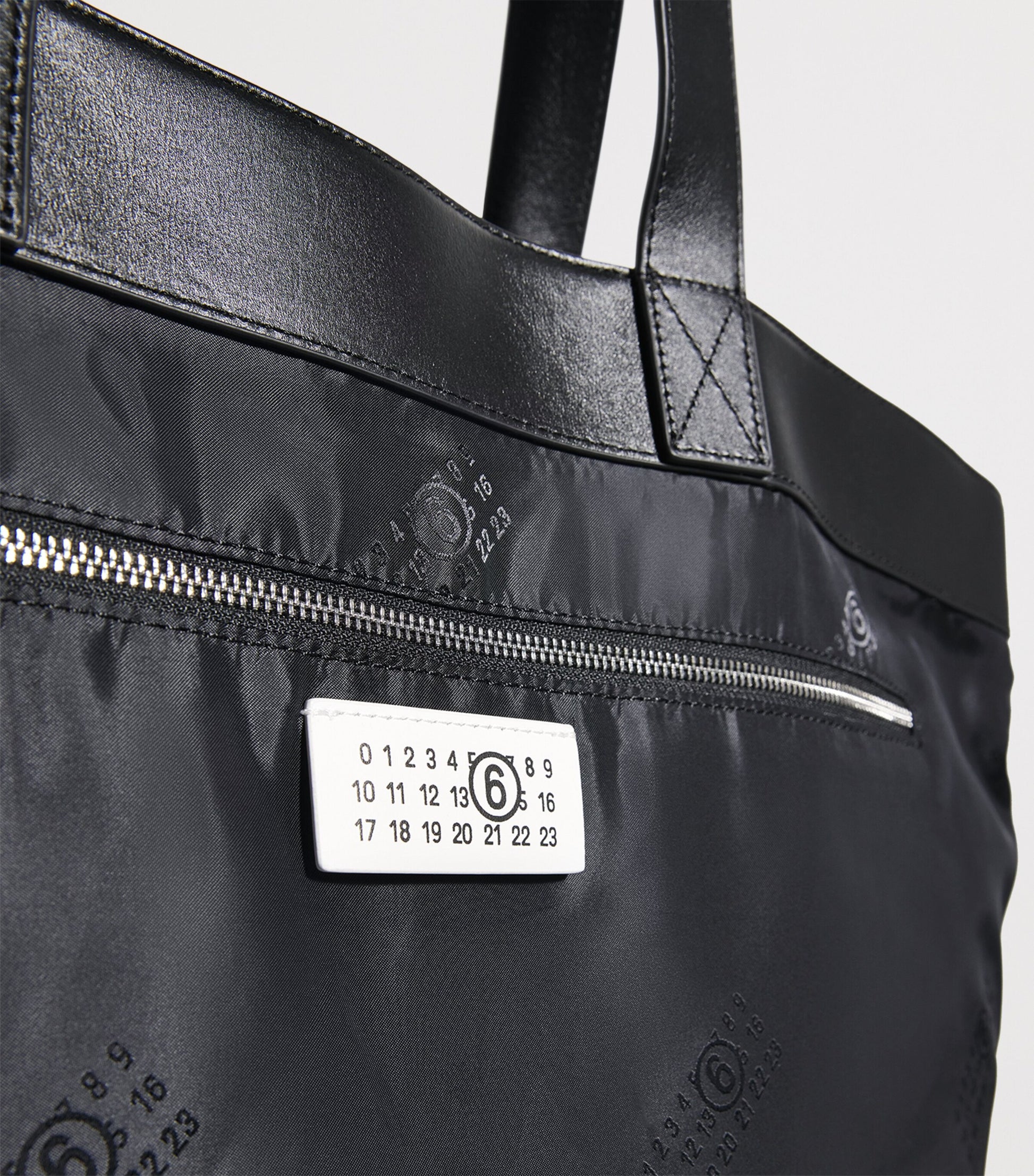 MM6 Maison Margiela Calfskin-Trim Reverse Tote Bag
