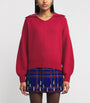 MAX&Co. Red Wool-Blend Embellished Sweater