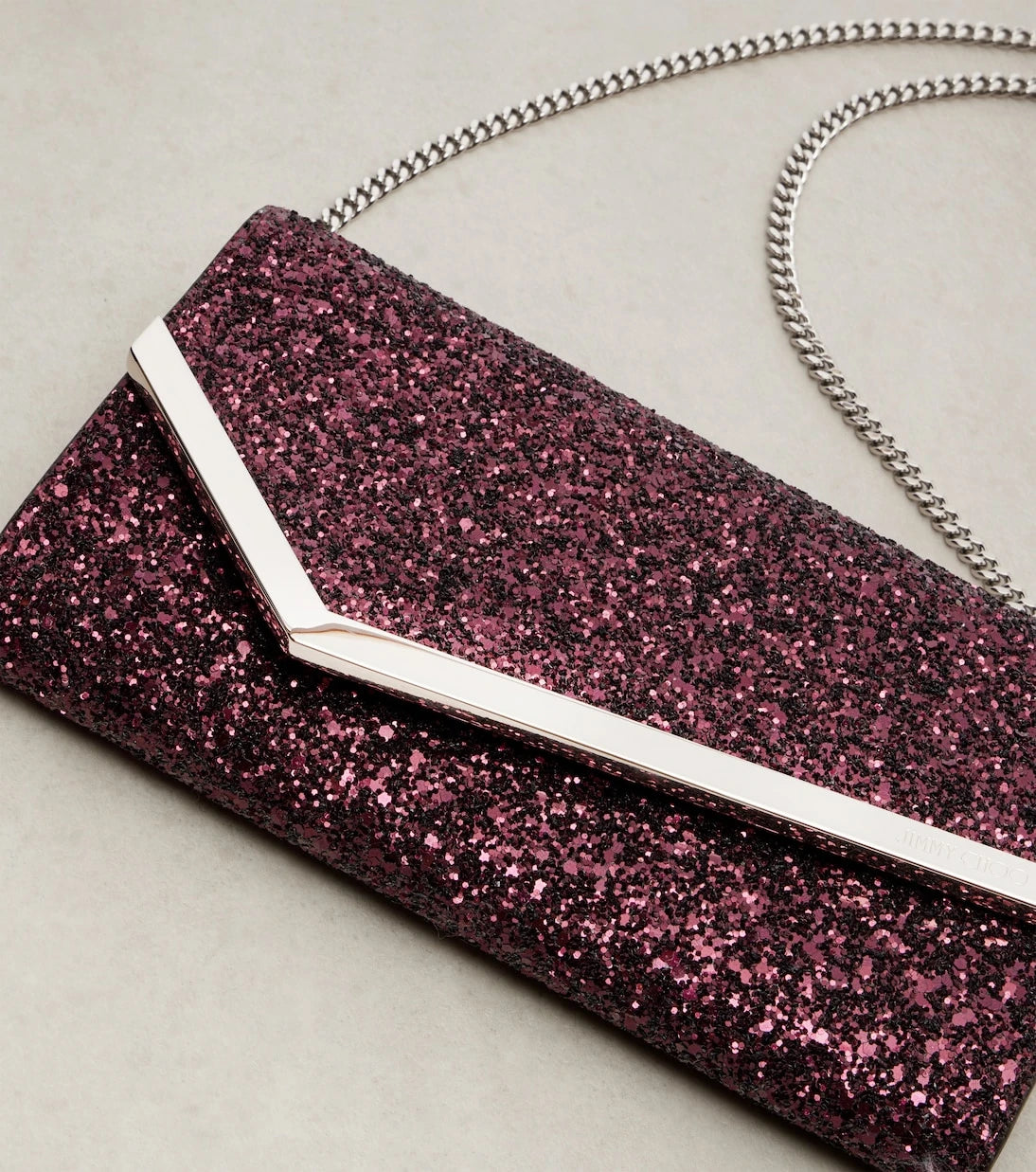 Jimmy Choo - Emmie glitter clutch