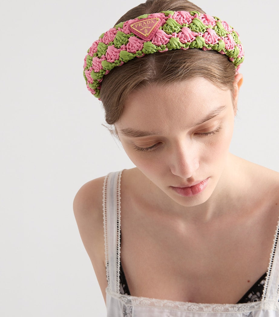 Pink Crochet Patterned Headband