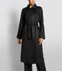 Max Mara Black Manuela Belted Coat