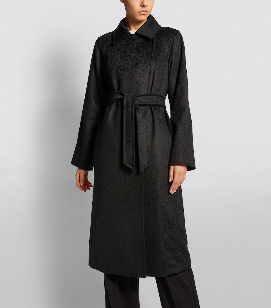 Max Mara Black Manuela Belted Coat