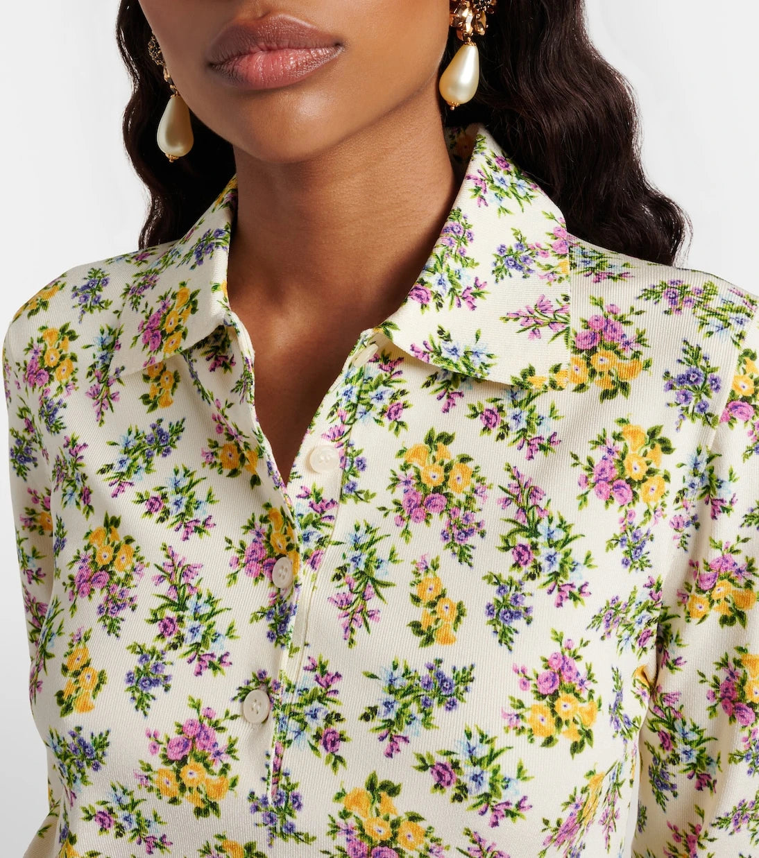Dolce&Gabbana - Floral polo shirt