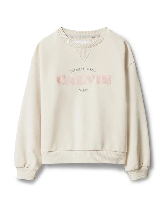 Çocuklar için pamuklu Calvin Klein Jeans sweatshirt
