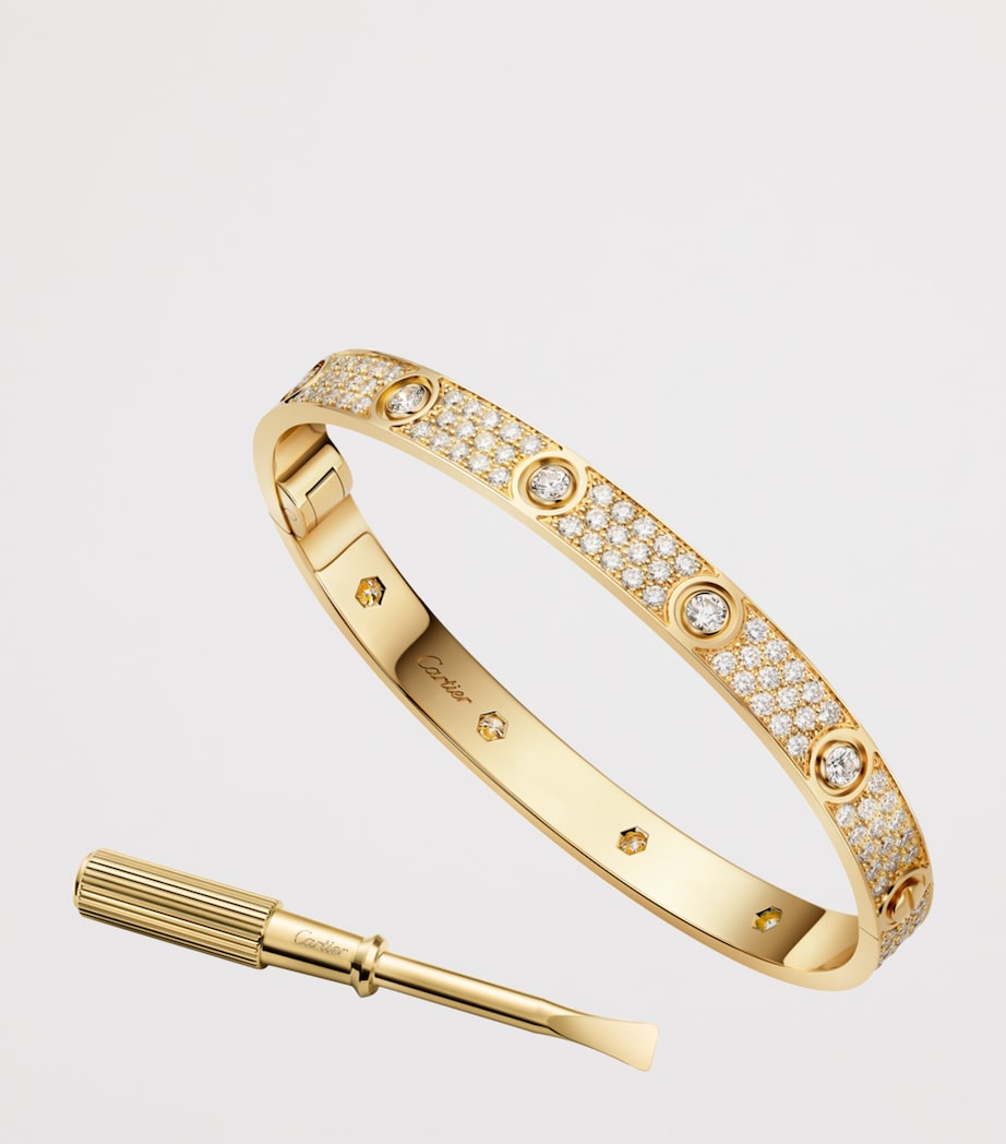 LOVE Yellow Gold and Diamond Bracelet