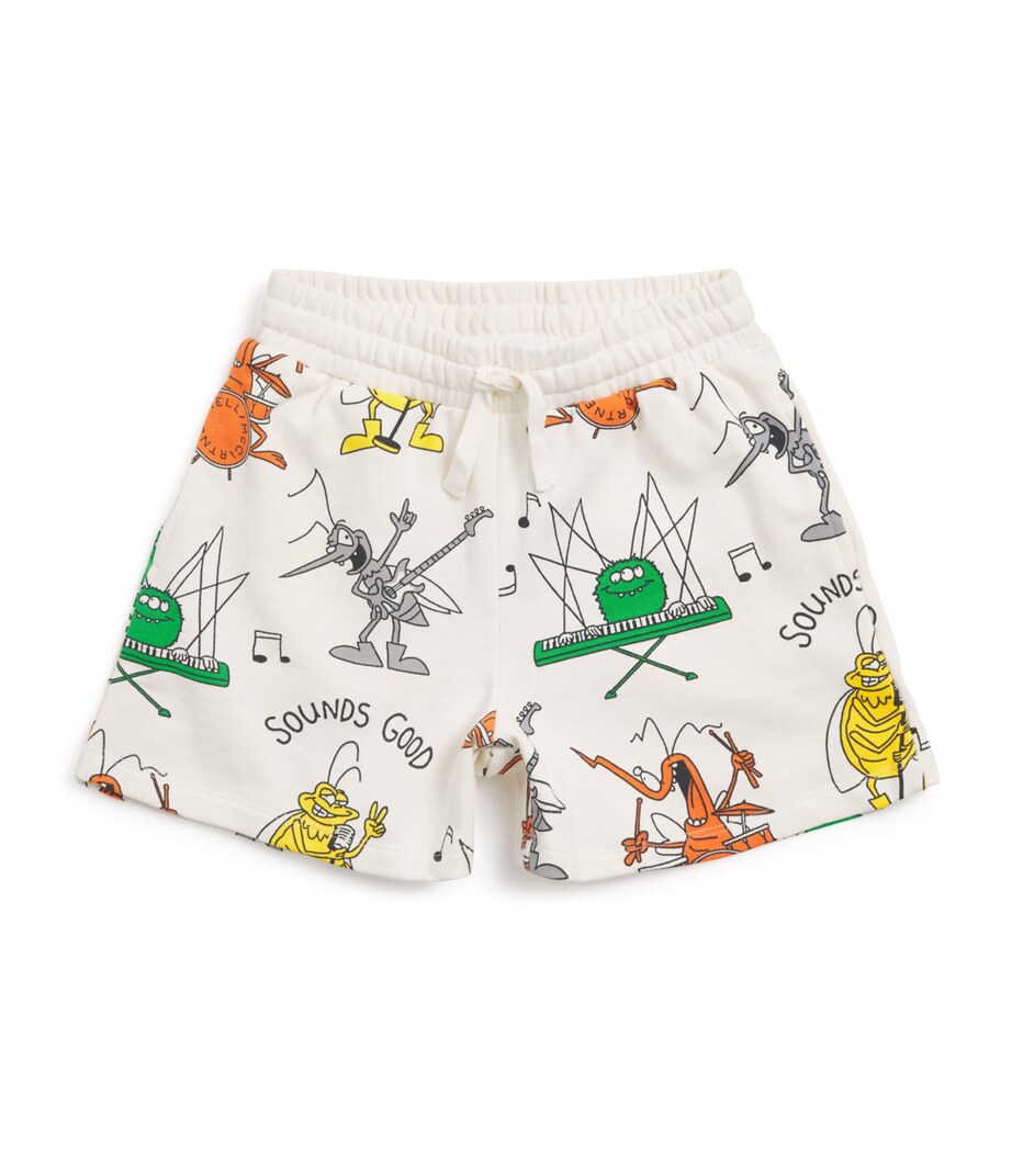 Stella McCartney Kids Organic Cotton Bug Band Sweatshorts (3-14 Years)