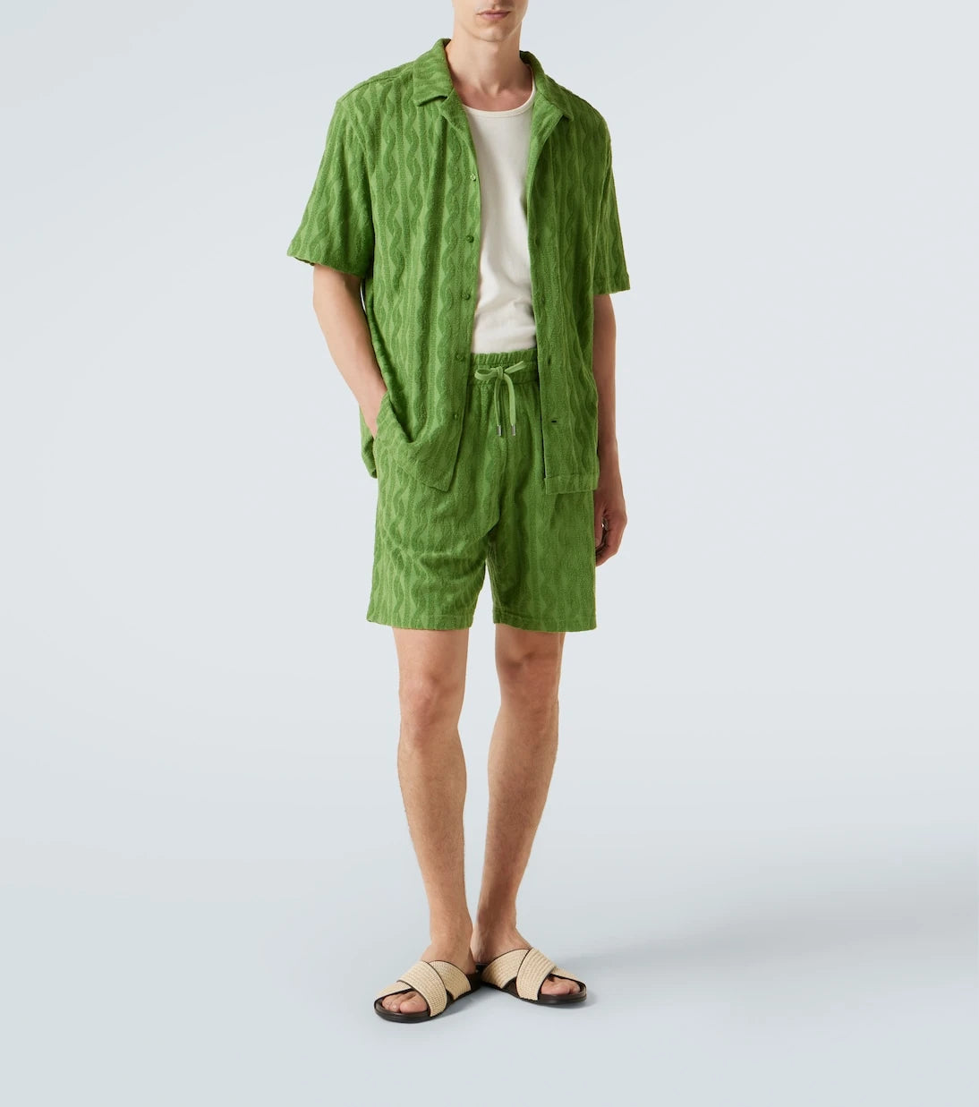 Frescobol Carioca - Augusto cotton-blend terry shorts
