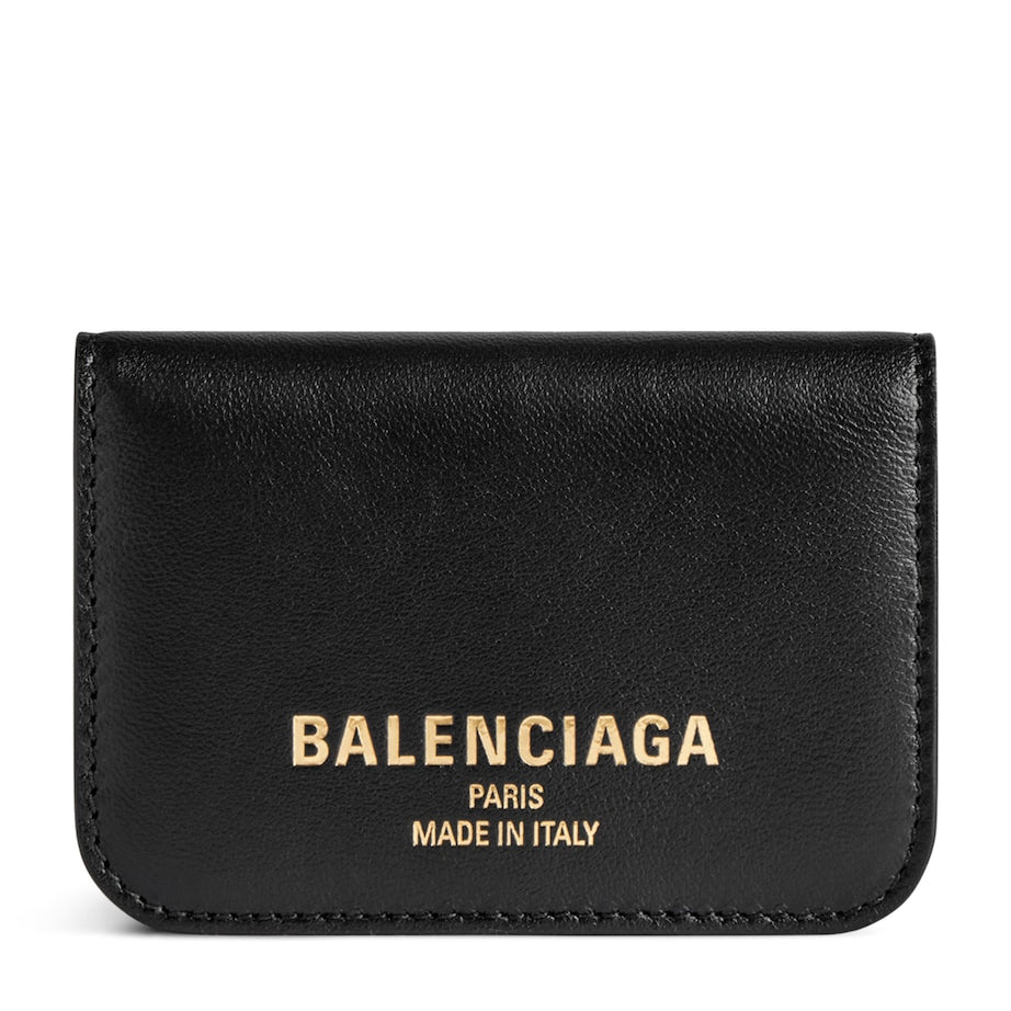 Black Mini Leather Cash 2.0 Trifold Wallet