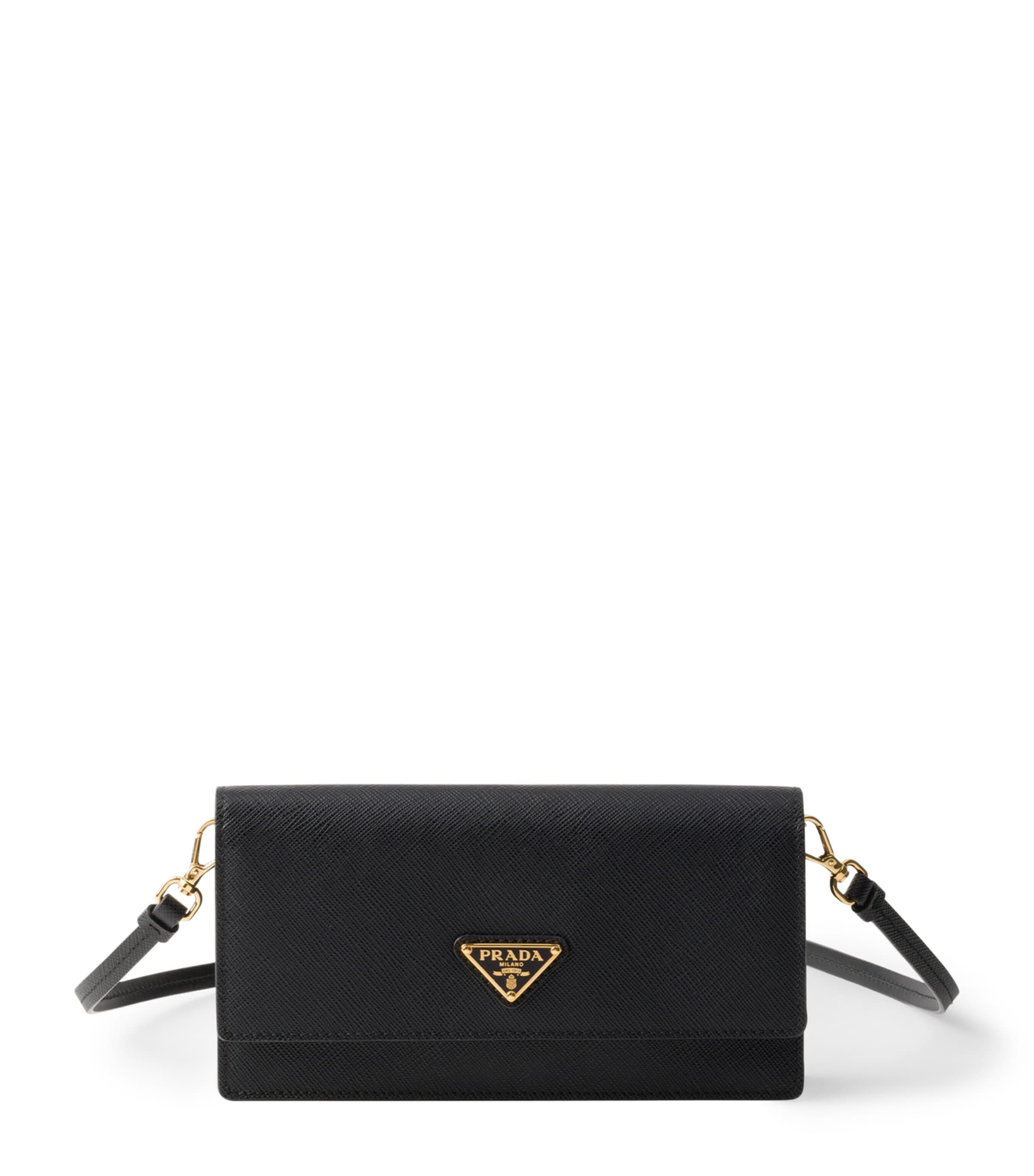 Prada Black Mini Saffiano Leather Cross-Body Bag