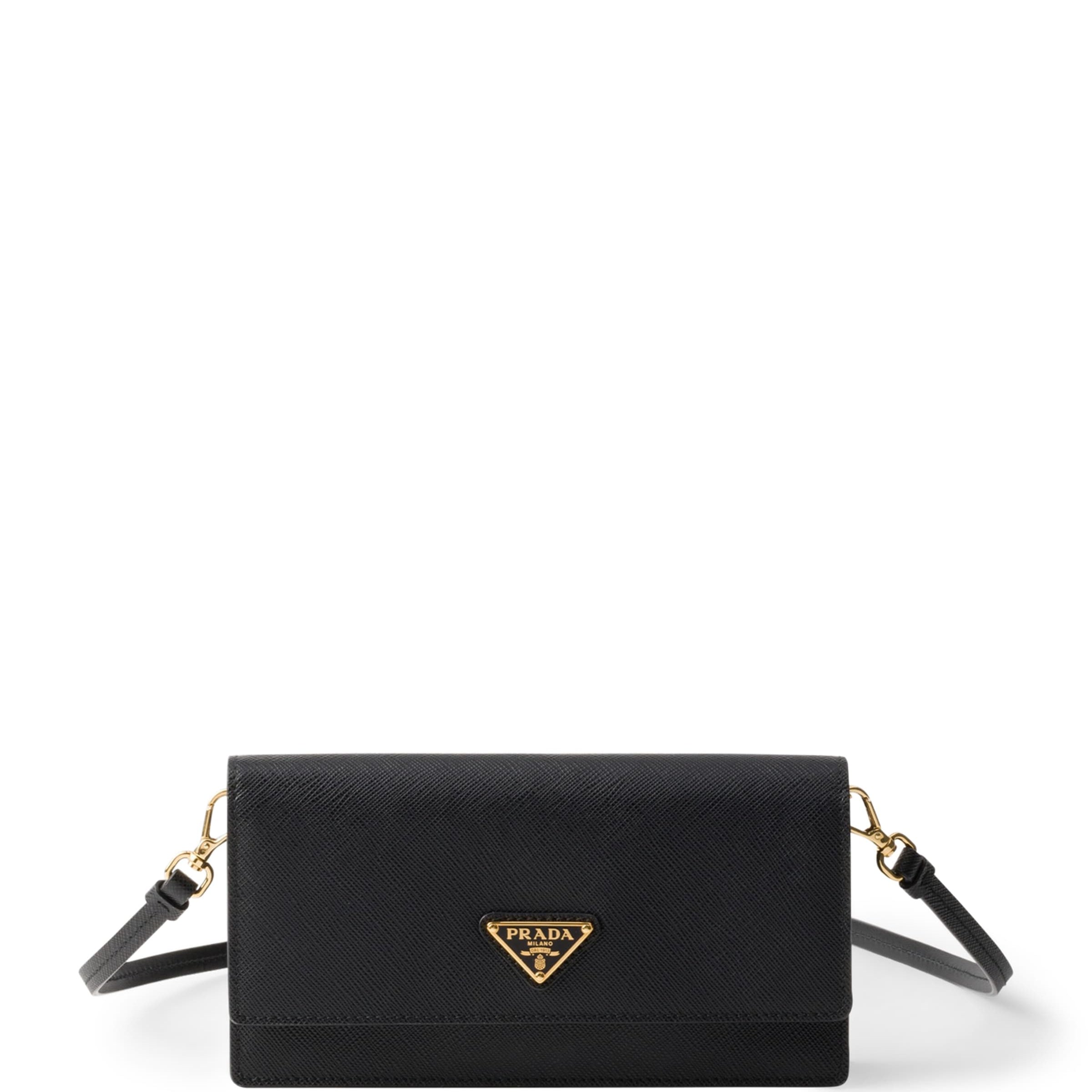 Prada Black Mini Saffiano Leather Cross-Body Bag
