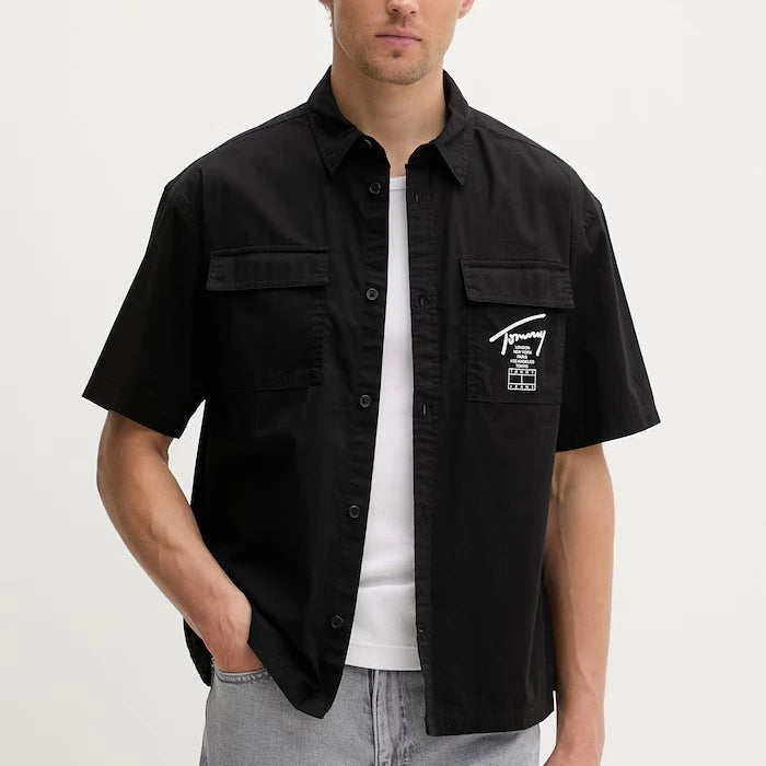 Tommy Jeans риза мъжка от памук