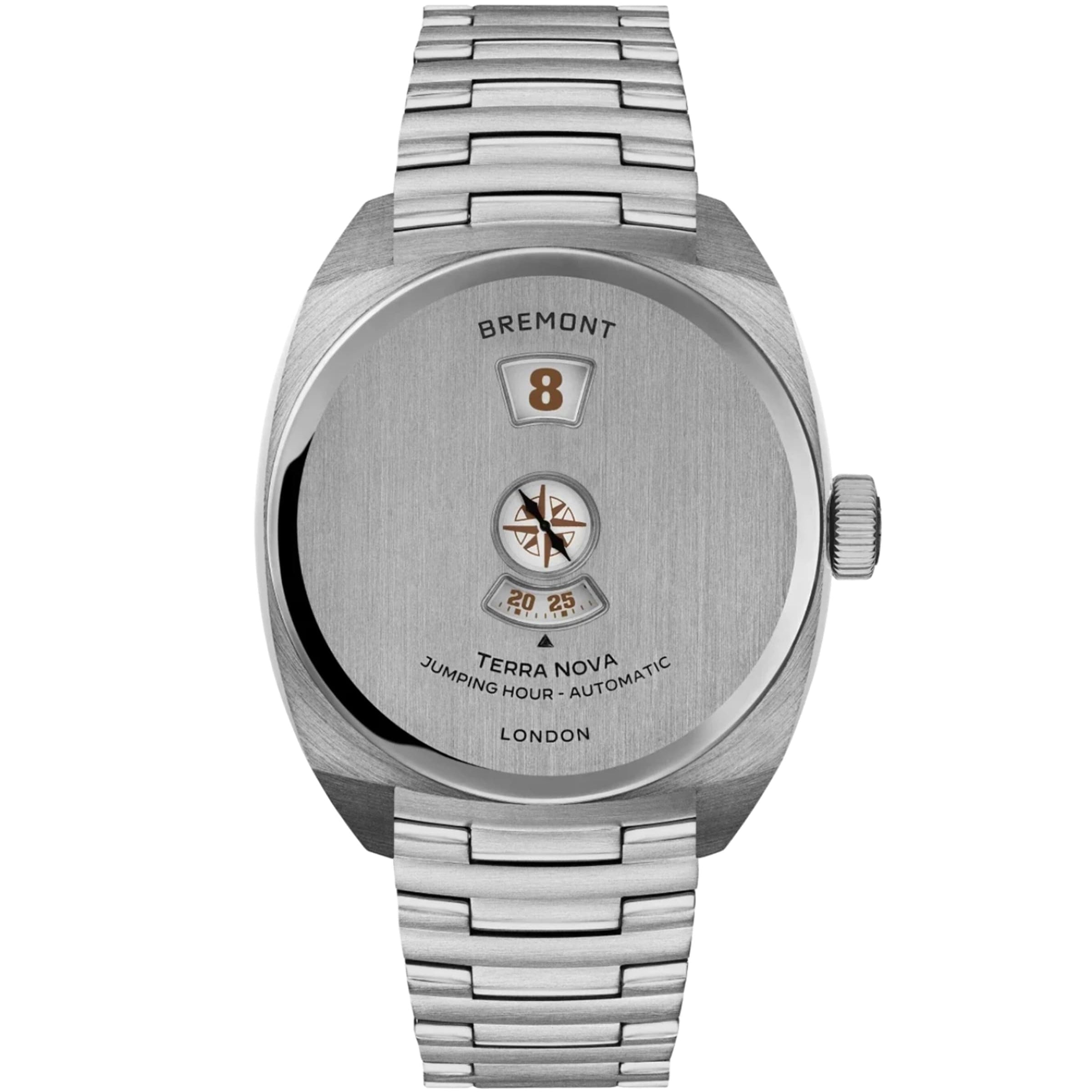 Stainless Steel Terra Nova Jumping Hour Watch 38mm