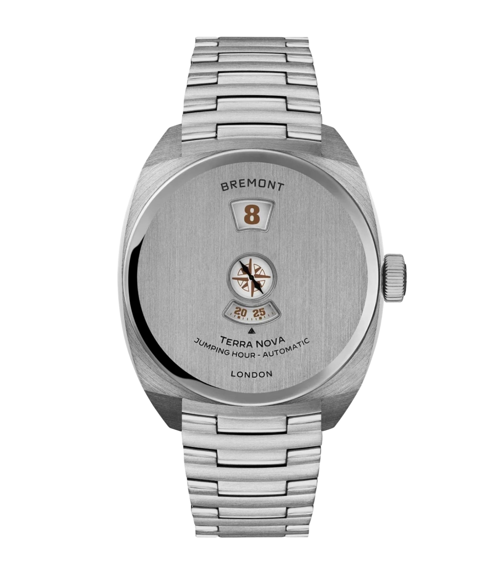Stainless Steel Terra Nova Jumping Hour Watch 38mm