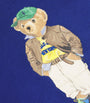 Blue Cotton-Blend Polo Bear Sweatshirt