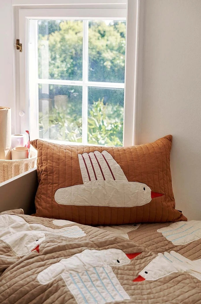 ferm LIVING Bird Quilted Dekoratif Yastık Kılıfı