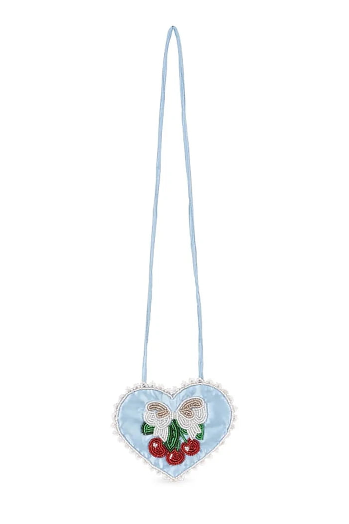 Konges Sløjd чанта crossbody за деца BEADED HEART MINI PURSE