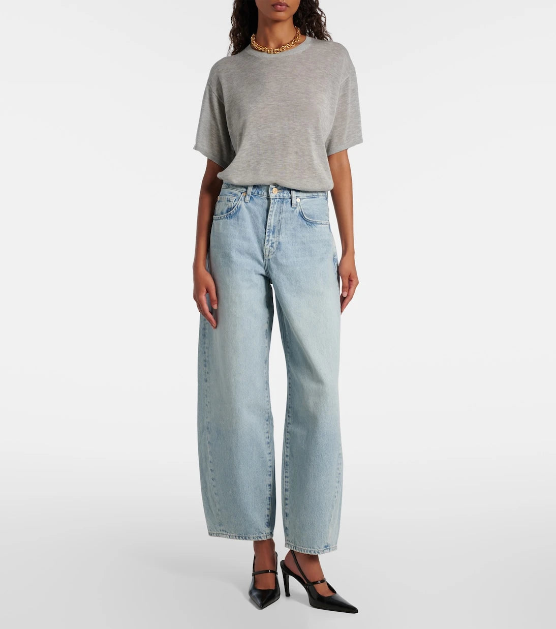 7 For All Mankind - Twisted Bonnie mid-rise barrel jeans