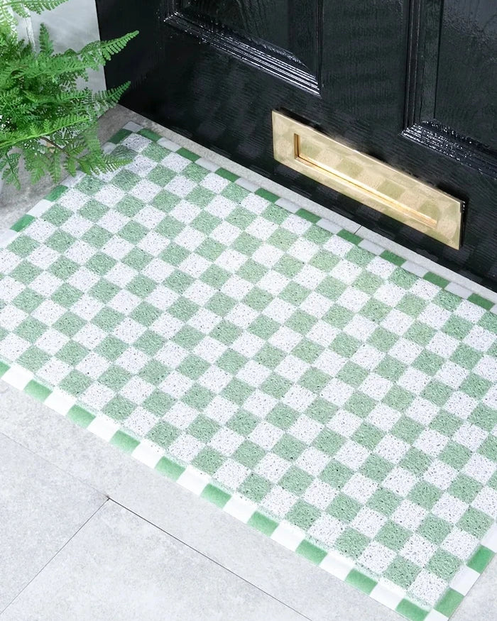 Artsy Doormats Green Check Paspas
