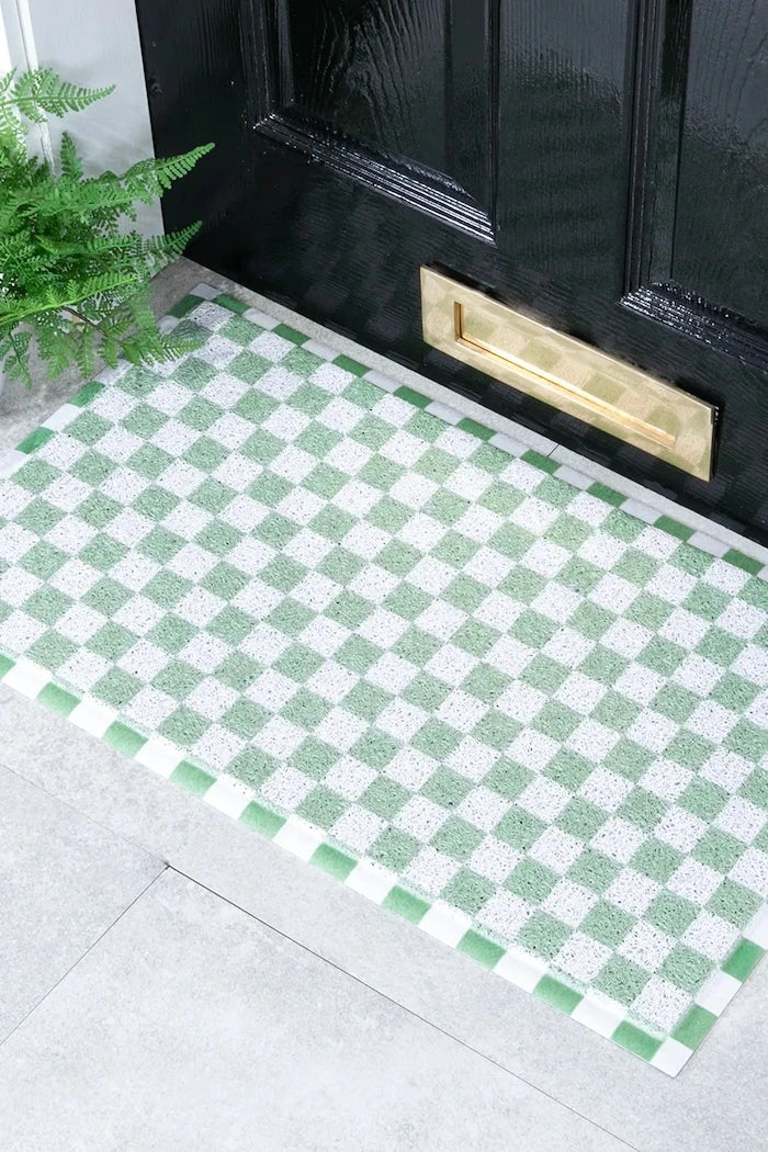Изтривалка Artsy Doormats Green Check