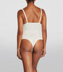 SPANX White Shaping Satin Thong Bodysuit - Light Control