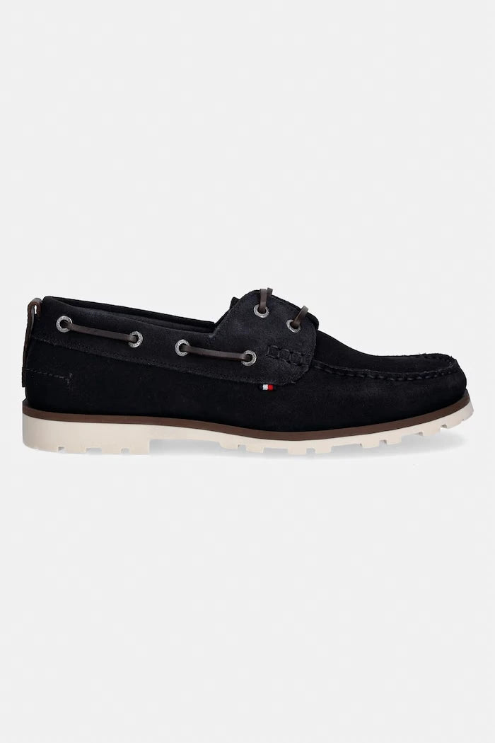 Tommy Hilfiger Erkek Süet Mokasen HILIFGER LIGHT SDE BOAT SHOE