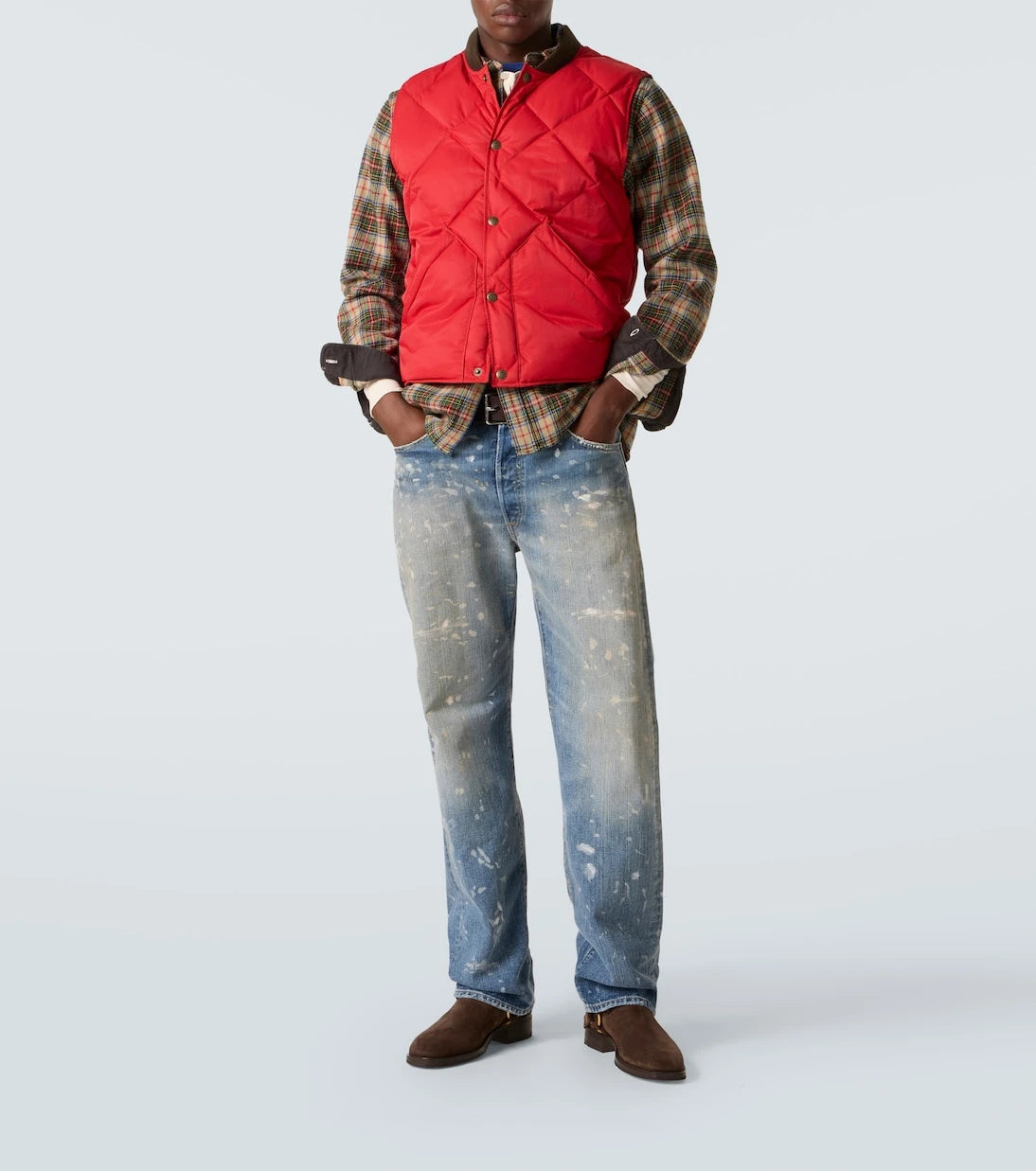 RRL - Quilted twill vest