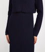 Wool Ribbed Maxi Dress NAVY