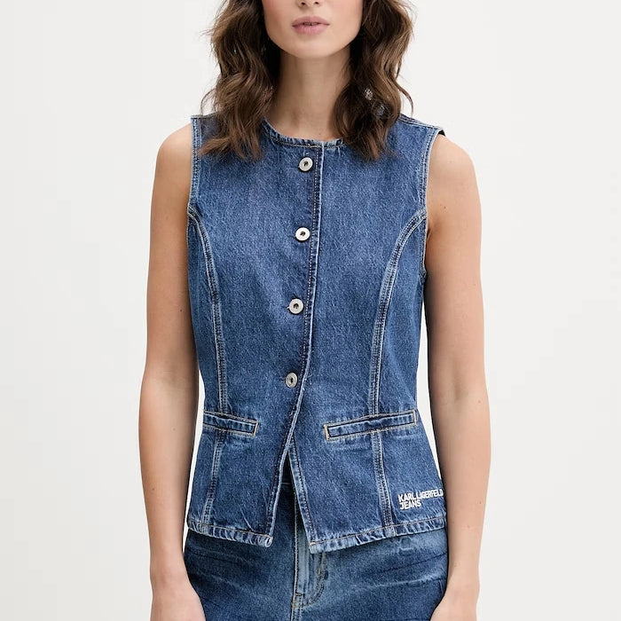 Karl Lagerfeld Jeans елек женски деним