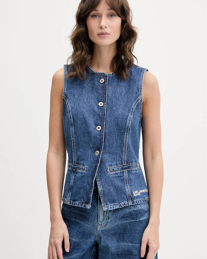 Karl Lagerfeld Jeans Kadın Denim Yelek