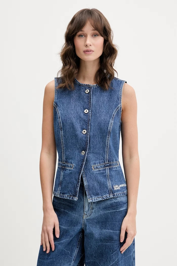 Karl Lagerfeld Jeans елек женски деним