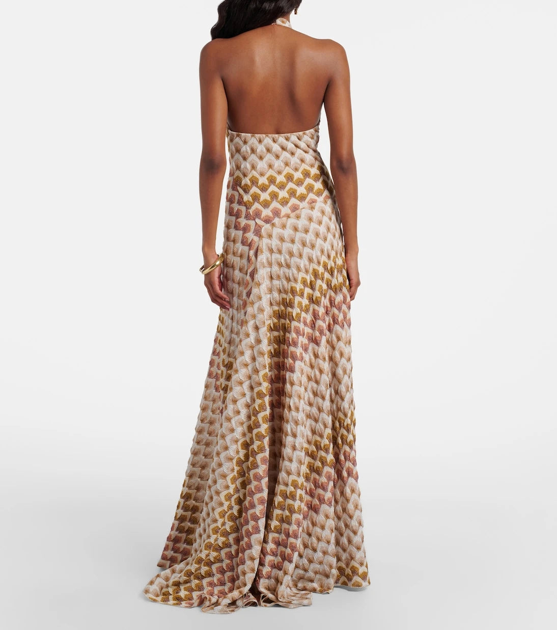 Missoni - Halterneck lamé gown