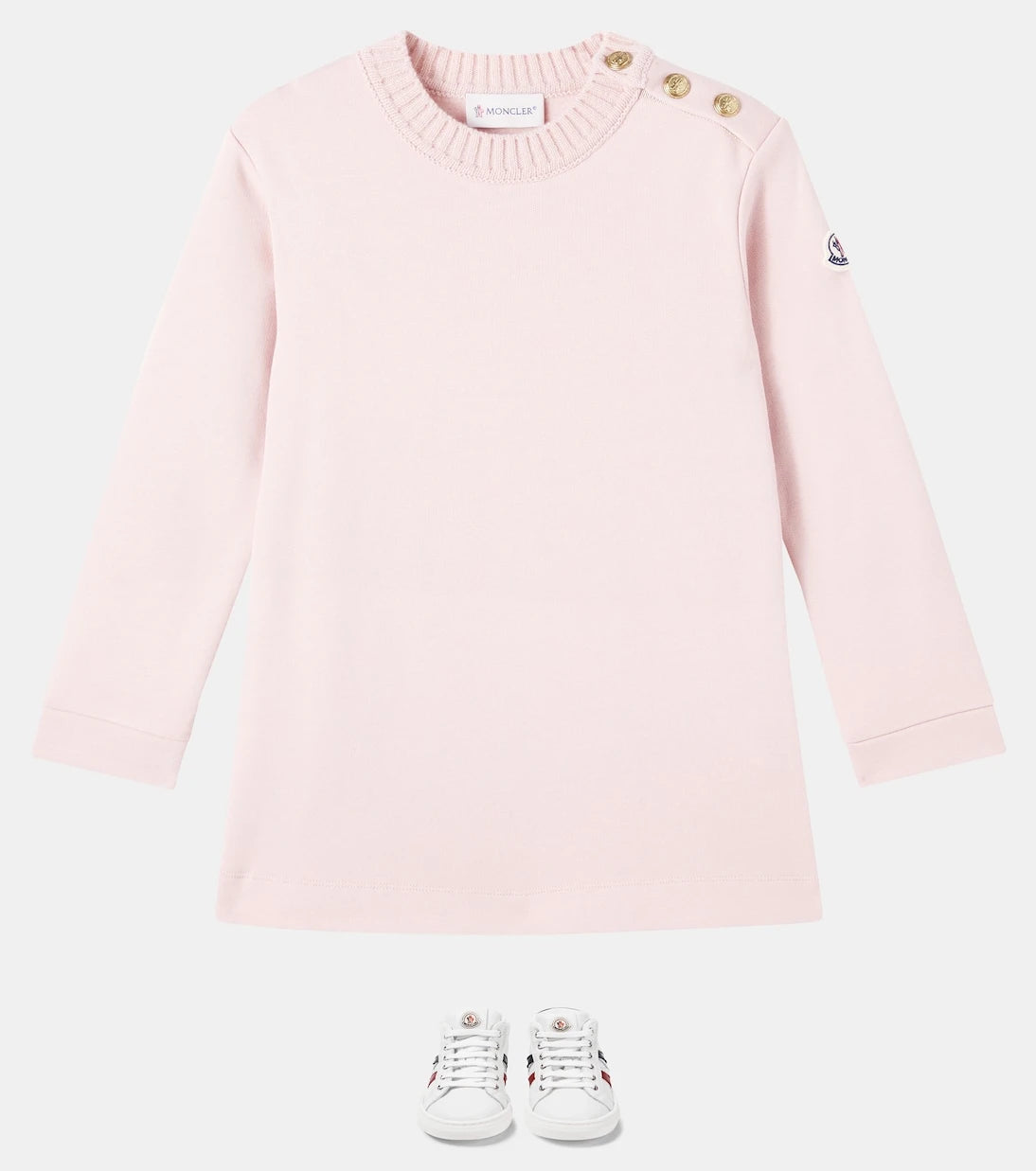 Moncler Enfant - فستان قطني مزين