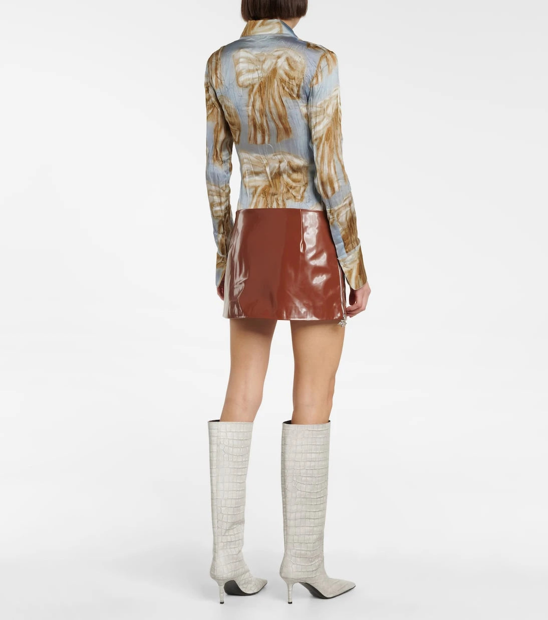 Acne Studios - Glossy low-rise miniskirt
