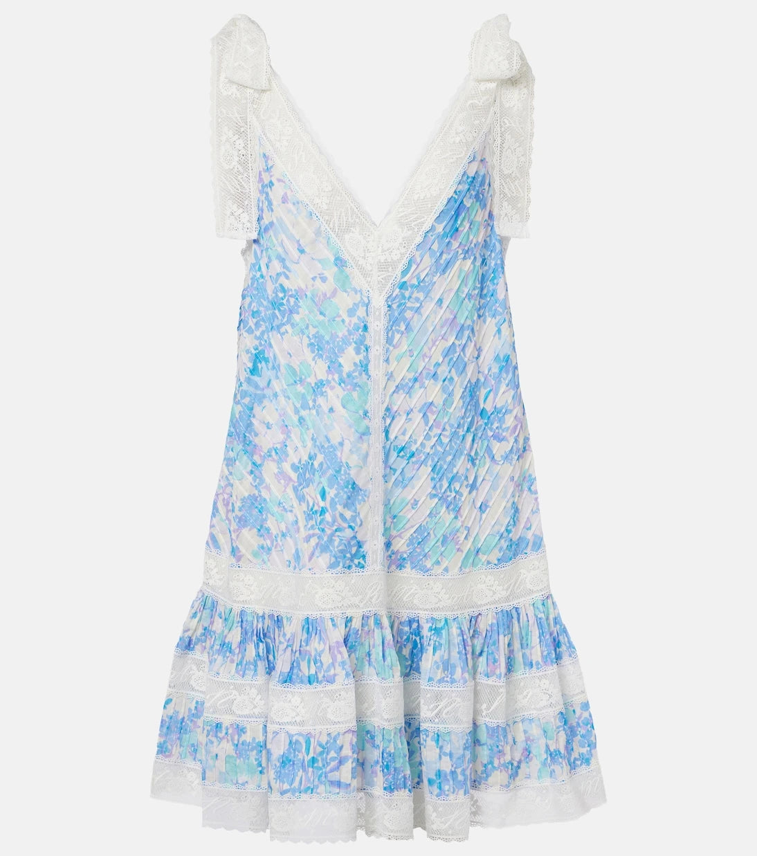 Zimmermann - Solstice Lantern floral cotton minidress