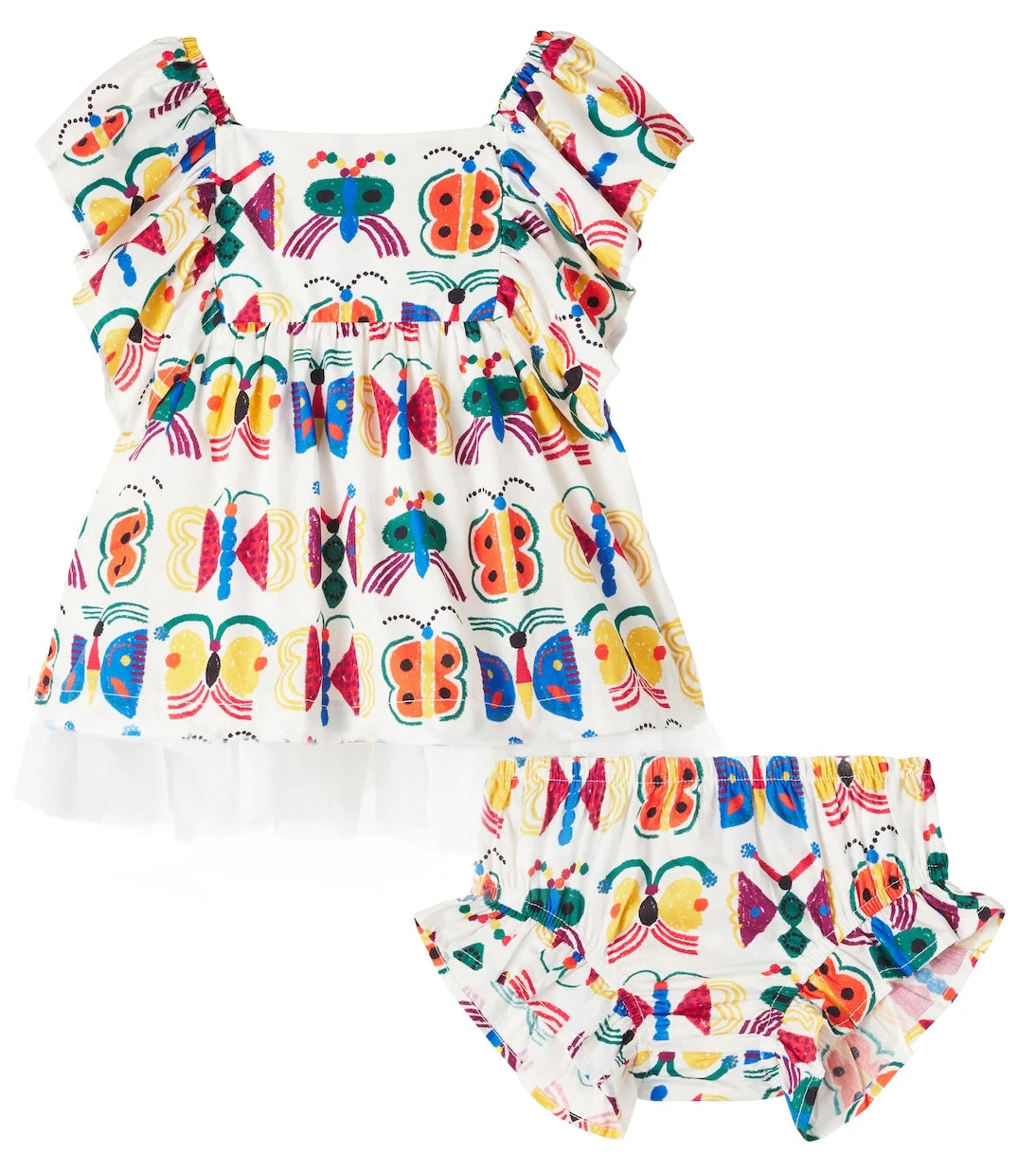 Fábula - Baby cotton dress and bloomers set