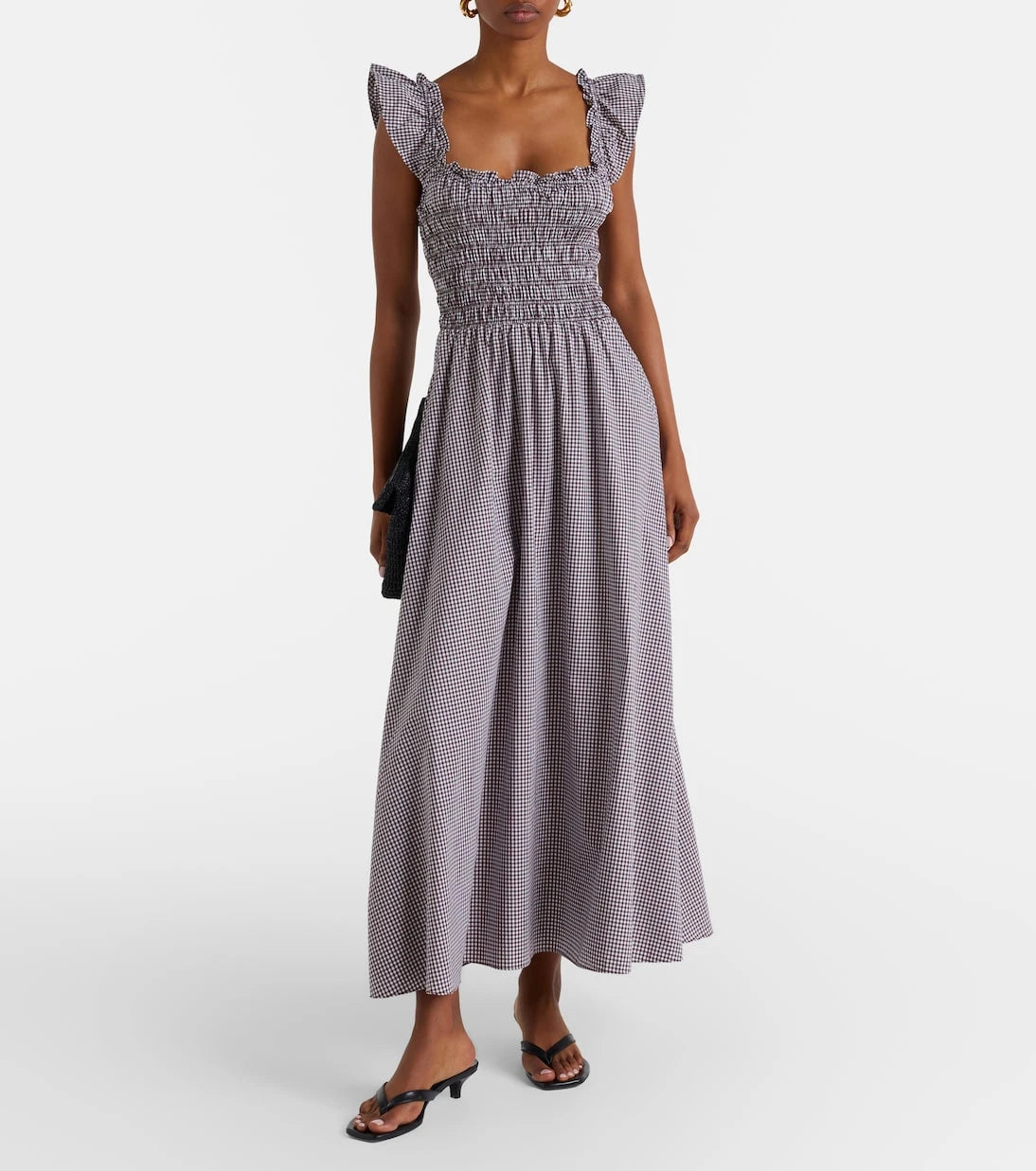 Faithfull - Eudora gingham cotton-blend maxi dress