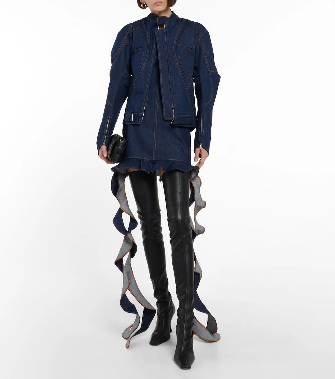 David Koma - Corset denim minidress